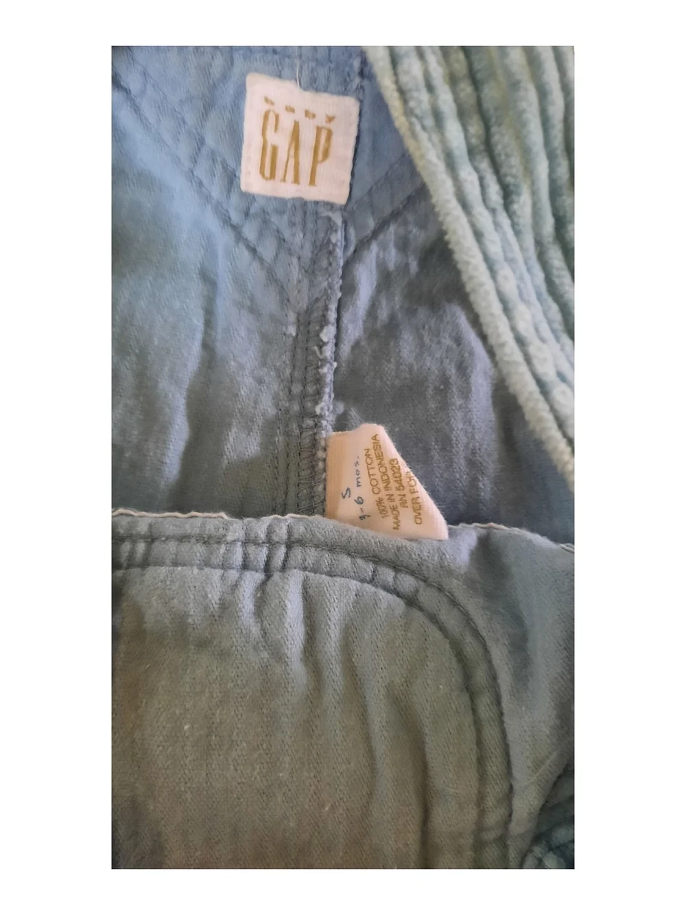GAP Light Blue Corduroy Overalls with Pocket